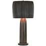 Global Views Crimp 33" High Bronze Metal Modern Table Lamp