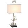 2_Global Views Ginkgo 35 3/4" High Leaf Motif Polished Nickel Table Lamp