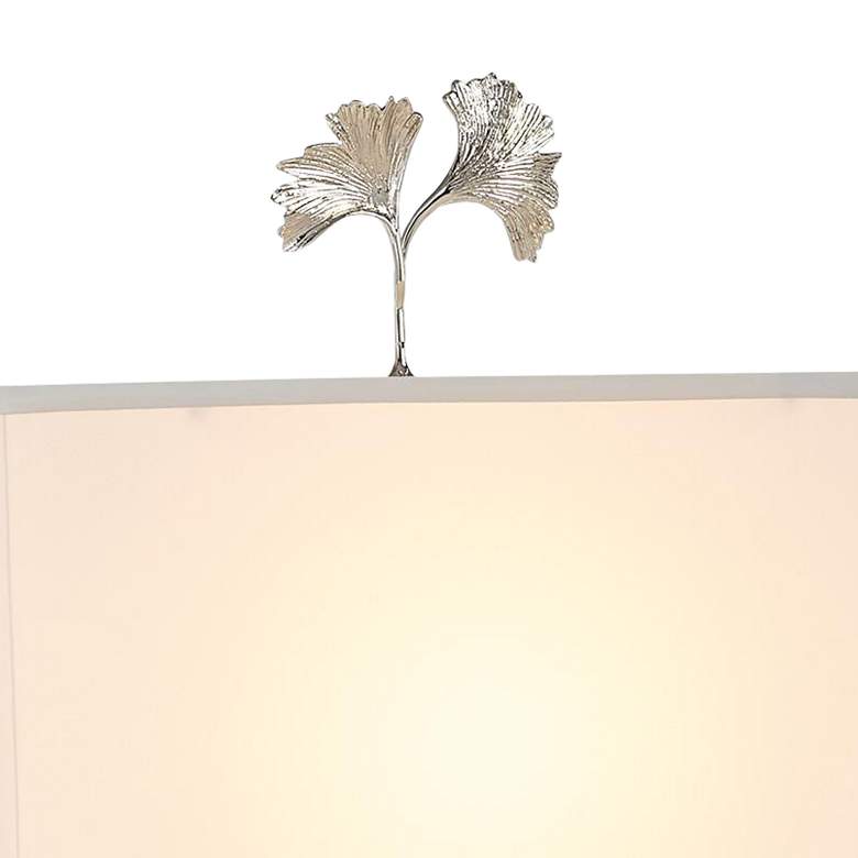 Image 3 Global Views Ginkgo 35 3/4" High Leaf Motif Polished Nickel Table Lamp more views