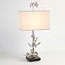 4_Global Views Ginkgo 35 3/4" High Leaf Motif Polished Nickel Table Lamp more views