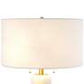 Global Views Hollis 31" White Marble and Brass Metal Cinch Table Lamp