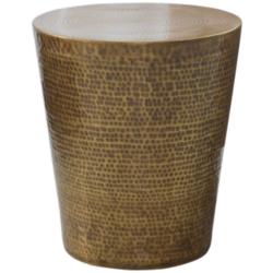 Global Views Izmir Hammered Antique Brass Side Table