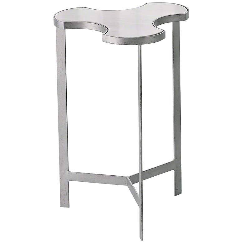 Image 1 Global Views Link Bunching Silver Marble Top Accent Table