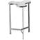 Global Views Link Bunching Silver Marble Top Accent Table