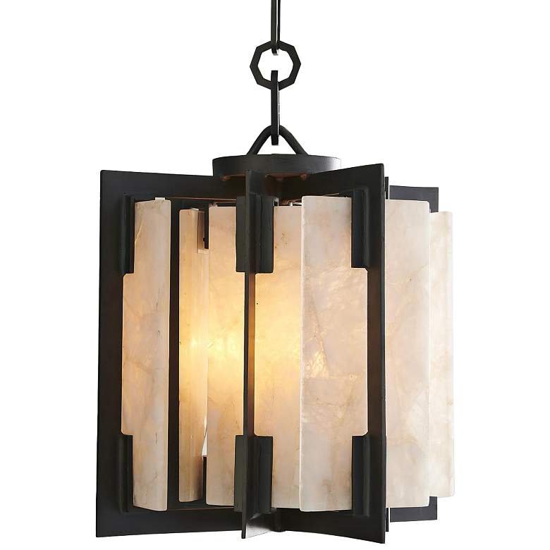 Image 2 Global Views Quartz Hall 16" Wide Bronze Pendant Light