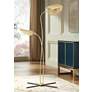 Global Views Rimini 74" Satin Brass Metal Leaves Floor Lamp