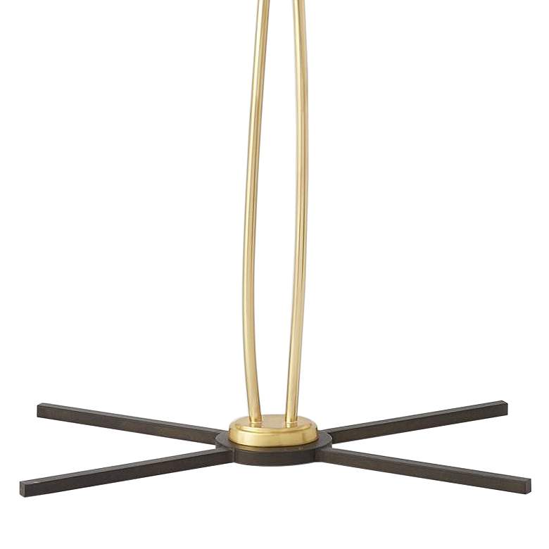 Image 4 Global Views Rimini 74" Satin Brass Metal Leaves Floor Lamp more views