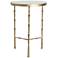 Global Views Spike Antique Brass Marble Top Accent Table