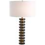 Global Views Stack 30 1/2" High Gold and Black Marble Table Lamp