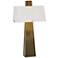 Global Views Stoic Ombre 33" Brass Modern Column Table Lamp