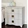 Global Views Toile 28"W Belgian Linen 3-Drawer Bedside Table