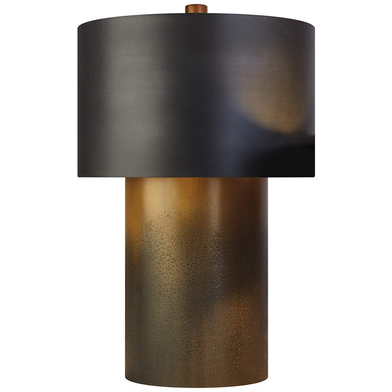 Image 1 Global Views Tortoise 26 1/2" Ombre Brass and Zinc Modern Table Lamp
