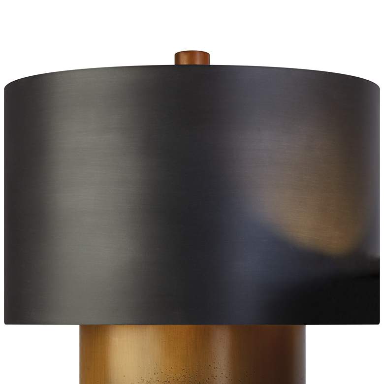 Image 2 Global Views Tortoise 26 1/2 inch Ombre Brass and Zinc Modern Table Lamp more views