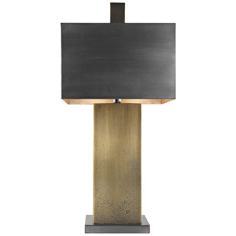 Image 1 Global Views Tortoise 29" Ombre Brass and Modern Bronze Table Lamp