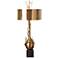 Global Views Twig Bulb 40" High Antique Brass Table Lamp