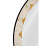 Global White Bone 30" Round Wall Mirror in scene