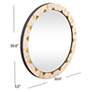 Global White Bone 30" Round Wall Mirror in scene