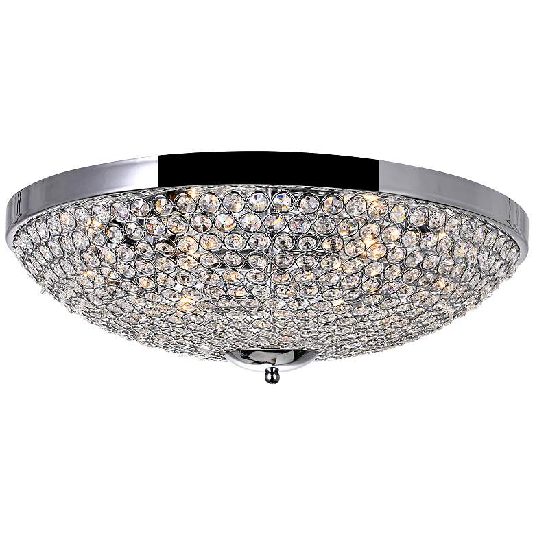 Image 3 Globe 20" Wide Chrome Bowl Ceiling Light