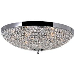 Globe 20" Wide Chrome Bowl Ceiling Light