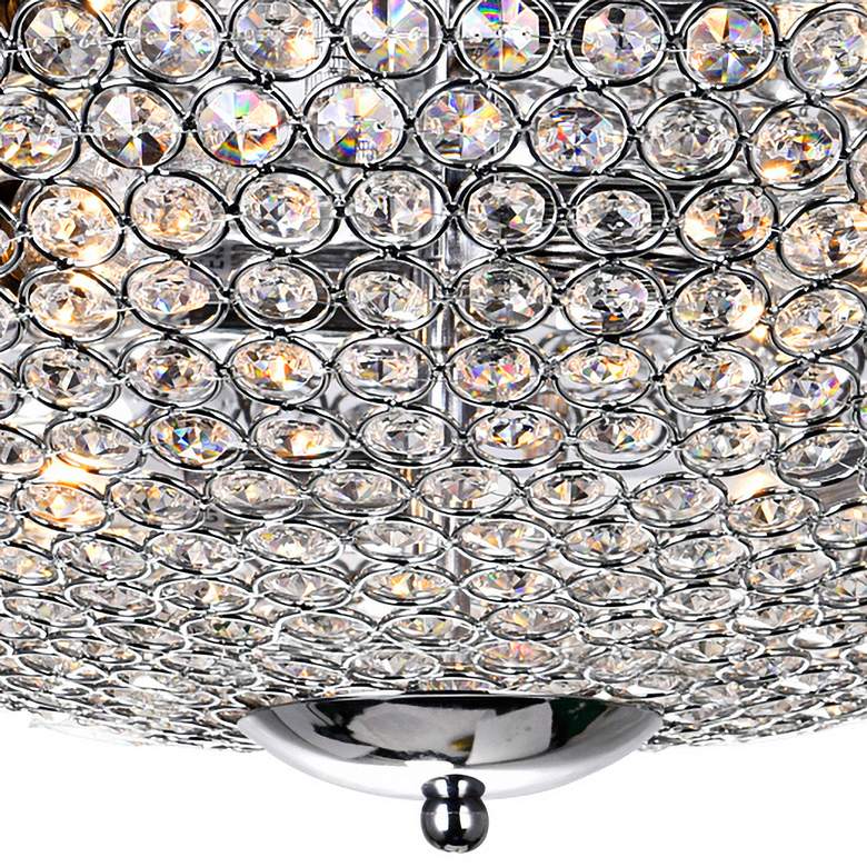 Image 4 Globe 20" Wide Chrome Bowl Ceiling Light more views