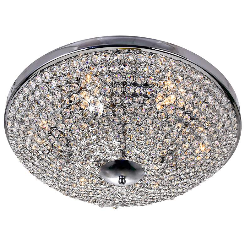 Image 5 Globe 20" Wide Chrome Bowl Ceiling Light more views