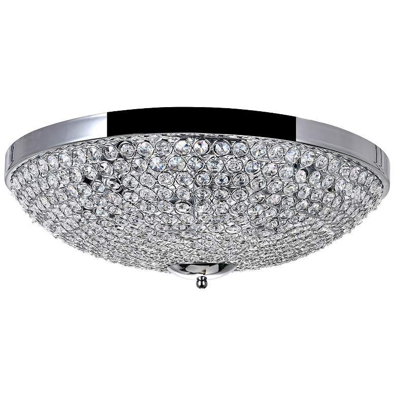 Image 6 Globe 20" Wide Chrome Bowl Ceiling Light more views