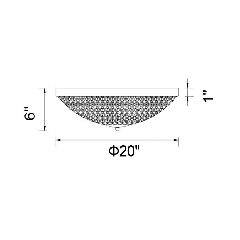 Image 7 Globe 20" Wide Chrome Bowl Ceiling Light more views