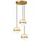 Globo 16 1/4" Wide Brushed Gold LED Multi-Light Pendant