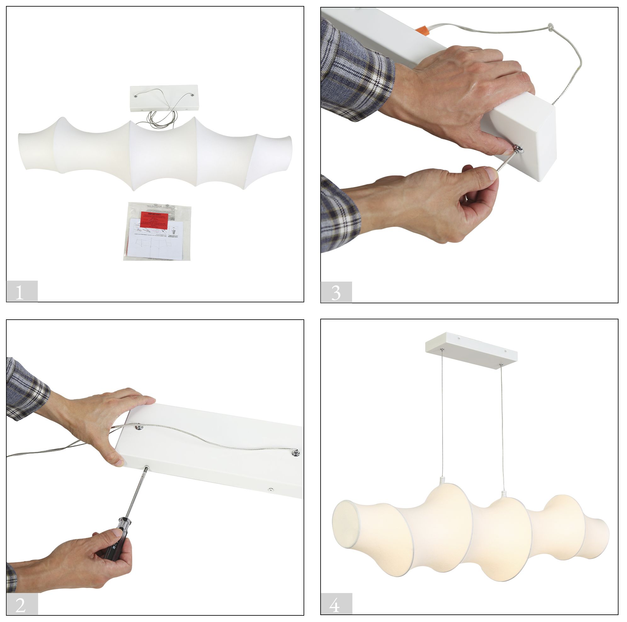 Image 7 Glolin 42.1" Wide White LED Island Chandelier more views