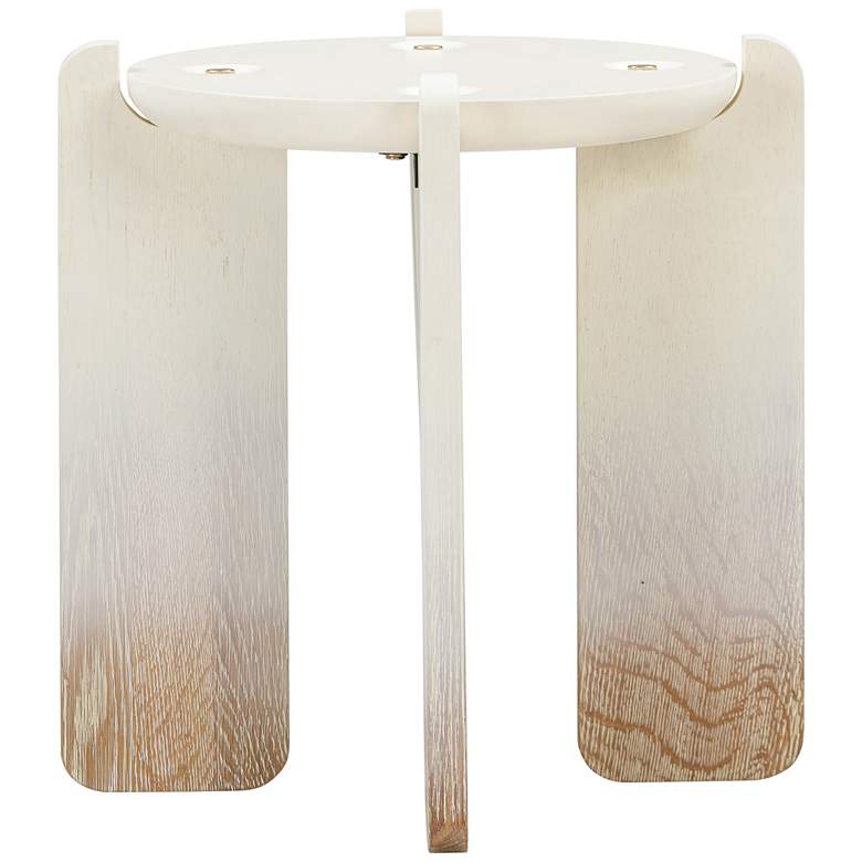 Image 5 Gloria 15 3/4 inch Wide Natural Oak Creamy Hue Wood Side Table more views