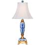 Gloria 18 1/2"H Blue and White Secretary Table Lamp