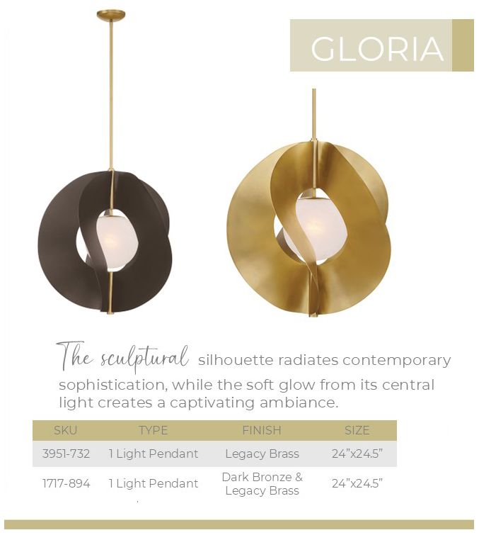 Image 6 Gloria 24" Wide Legacy Brass Geometric Pendant Light more views