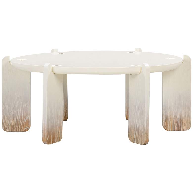 Image 5 Gloria 35 1/2 inchW Natural Oak Creamy Hue Wood Coffee Table more views