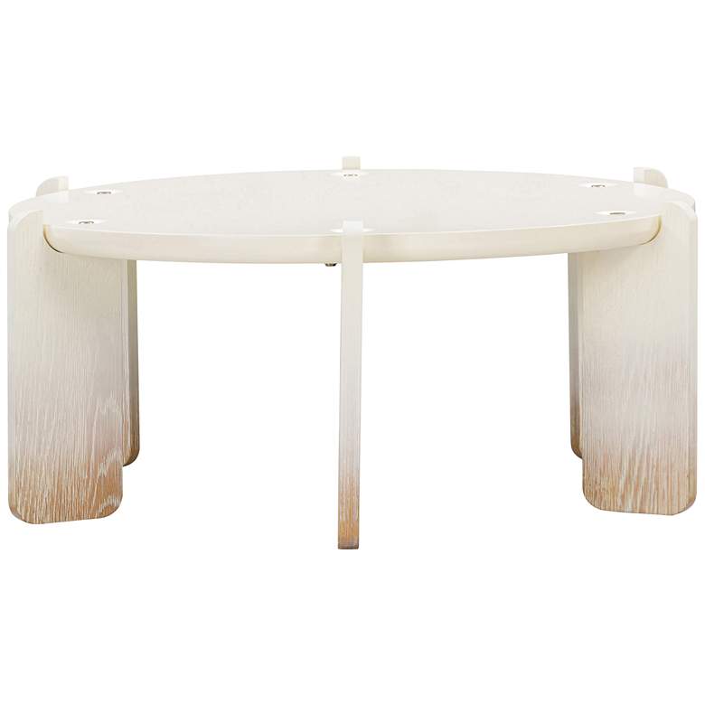 Image 6 Gloria 35 1/2"W Natural Oak Creamy Hue Wood Coffee Table more views