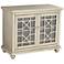 Gloria 38" Wide 2-Door Champagne Finish Accent Cabinet