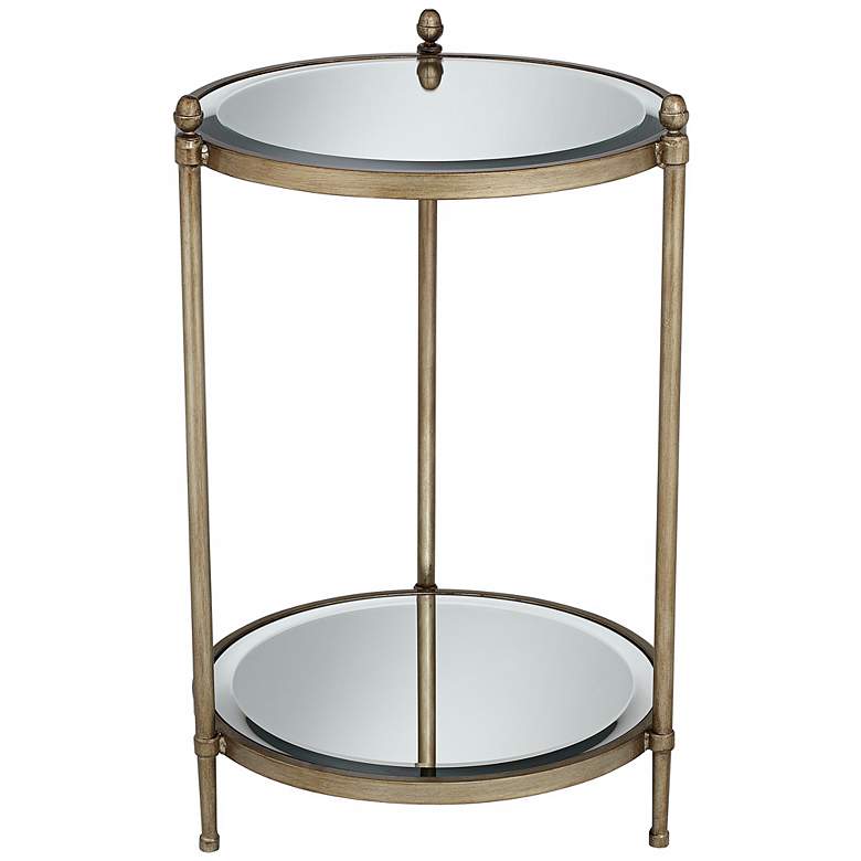 Image 1 Gloria Antique Brass Mirror Accent Table