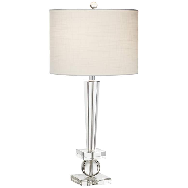 Image 1 Gloria Clear Crystal Glass Table Lamp