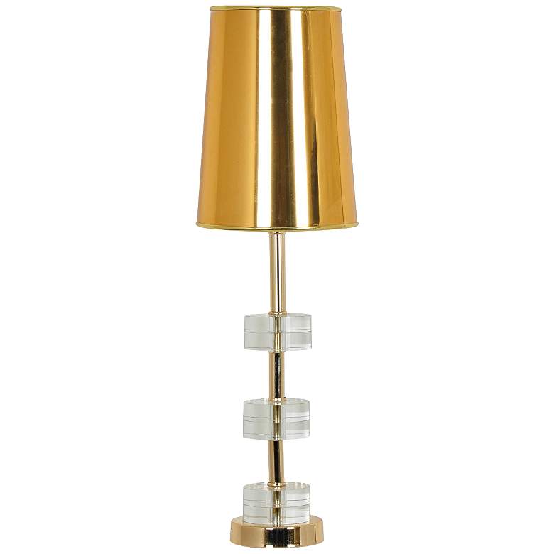 Image 1 Gloria French Golden and Crystal Table Lamp