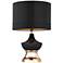 Gloria Ribbed Genie Black and Gold Accent Table Lamp