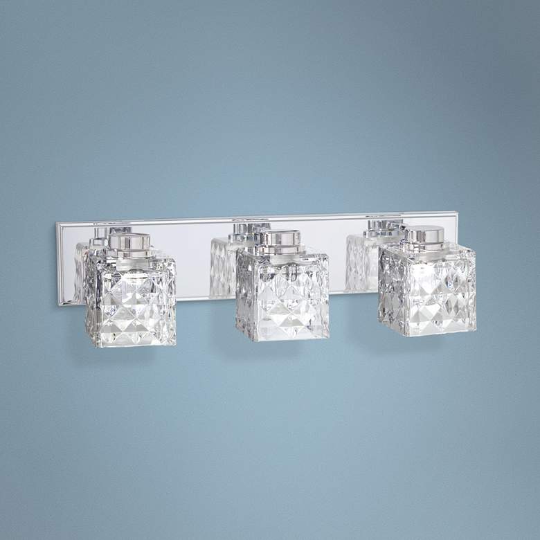 Image 1 Glorietta 23" Wide Chrome 3-Light LED Bath Light