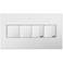 Gloss White 4-Gang Wall Plate with 2 Switches and 2 Dimmers