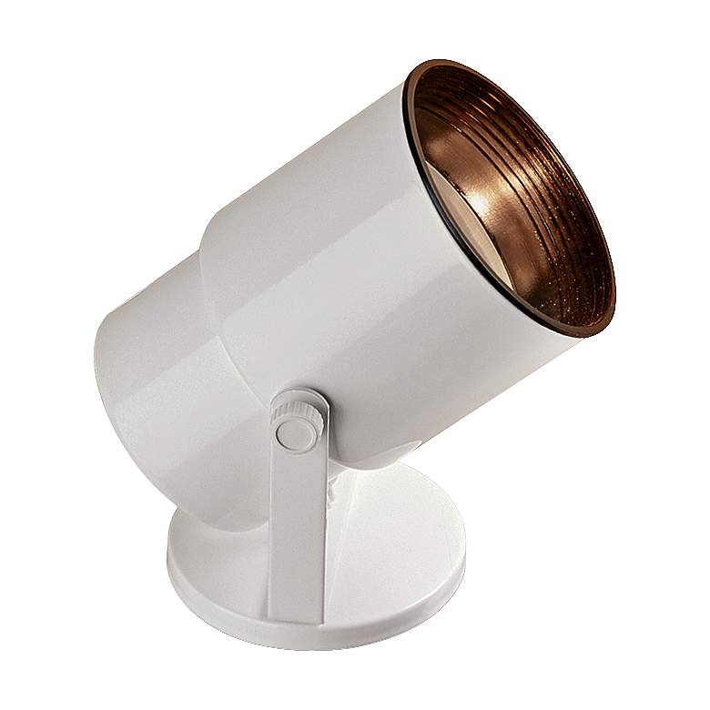 Image 1 Gloss White 8" High Adjustable Uplight with CFL Bulb