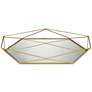 Glossy Golden Metal Wire and Mirror 17 3/4" Wide Decorative Tray in scene