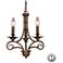 Gloucester 12" Wide Weathered Bronze 3-Light Mini Chandelier