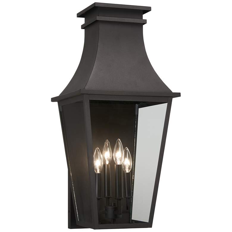 Image 1 Gloucester 26 1/4" High Sand Coal 4-Light Outdoor Wall Light