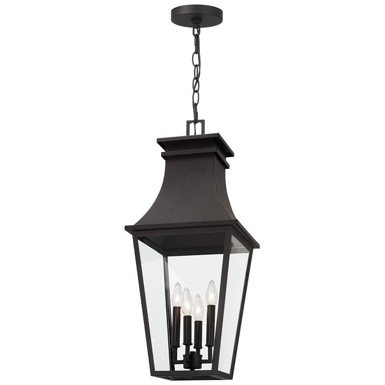 Image 1 Gloucester 28 3/4"H Sand Coal 4-Light Outdoor Hanging Light