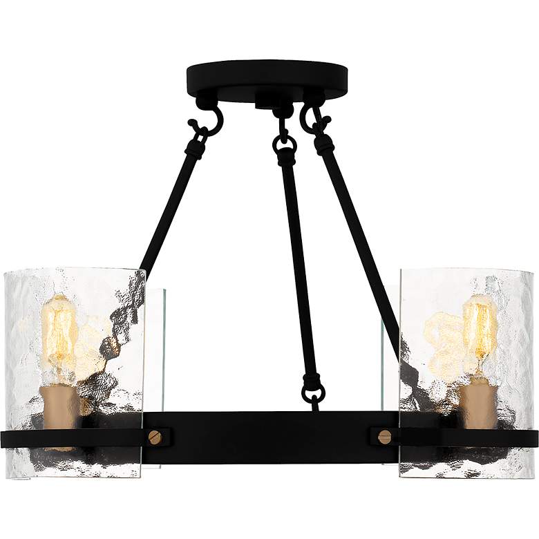 Image 3 Gloucester 4-Light Matte Black Semi-Flush Mount more views