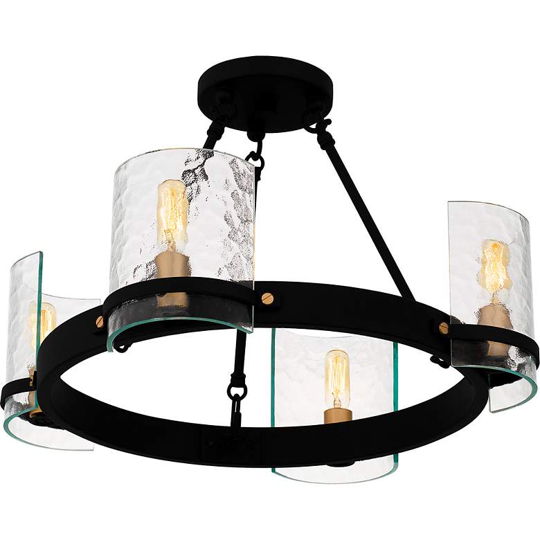Image 4 Gloucester 4-Light Matte Black Semi-Flush Mount more views