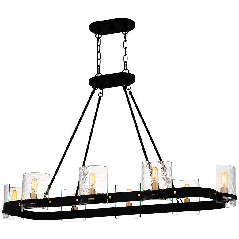 Image 1 Gloucester 8-Light Matte Black Linear Chandelier