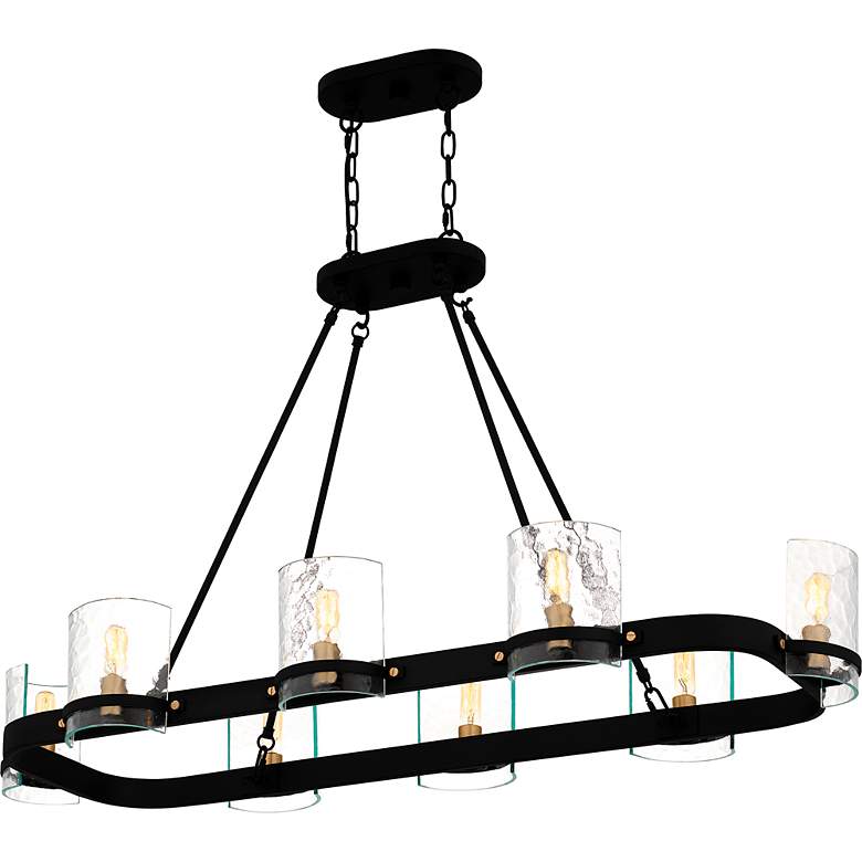 Image 3 Gloucester 8-Light Matte Black Linear Chandelier more views
